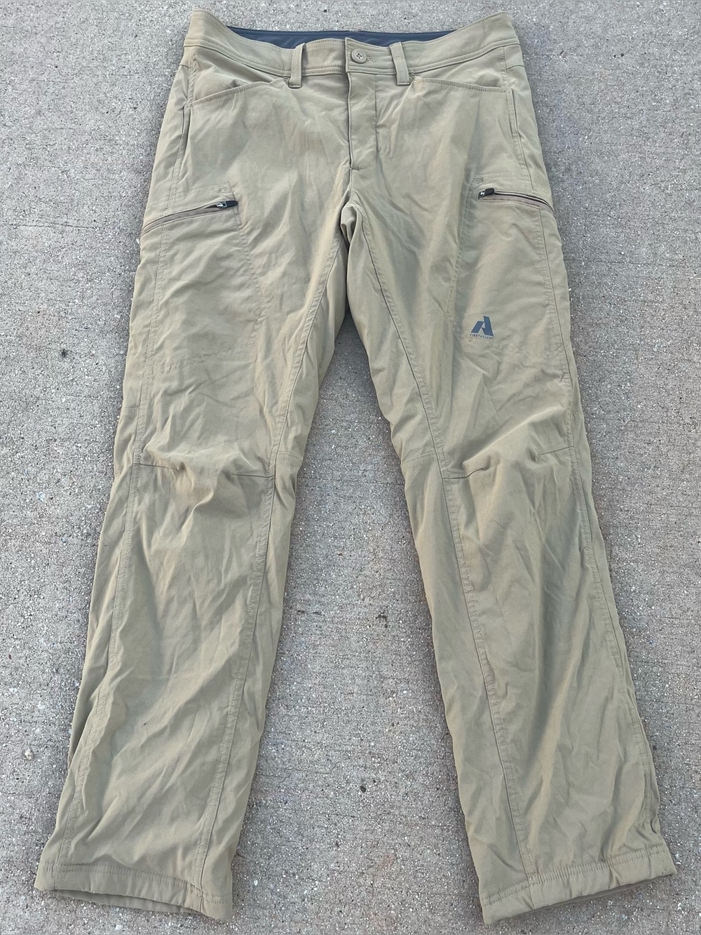 Eddie Bauer pants fleece lined first ascent khaki men’s 34 x 34